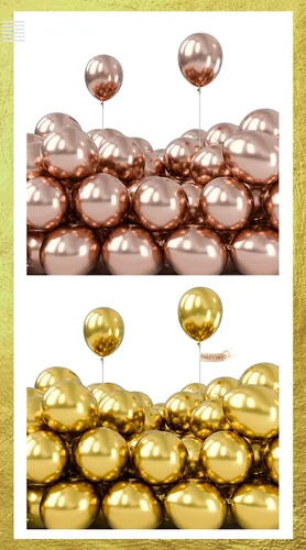 PartyWoo 50 globos metálicos de oro rosa de 5 pulgadas y 50 globos dorados metálicos de 5 pulgadas, juego mini cromado