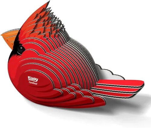 Miniatura 4 de EUGY 068 Cardinal - Rompecabezas de papel 3D ecológico [nuevo sello]
