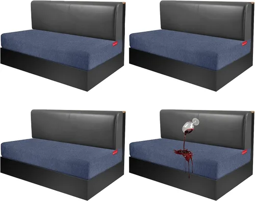 Miniatura 22 de Fundas de cojín impermeables para sofá, funda elástica lavable con diseño elástico antideslizante, protector de muebles para mascotas y niños
