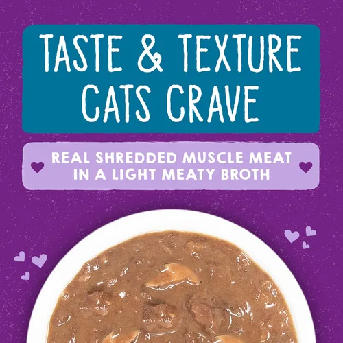 Miniatura 2 de Stella & Chewy's Carnivore Cravings Savory Shreds - Comida húmeda para gatos - Fórmula de alta humedad con atún y caballa capturados