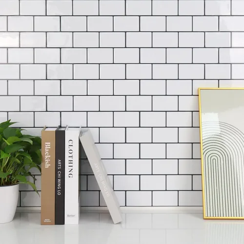 Miniatura 7 de STICKGOO - Azulejos de metro blancos para despegar y pegar, azulejos adhesivos para cocina (paquete de 1, diseño más grueso)
