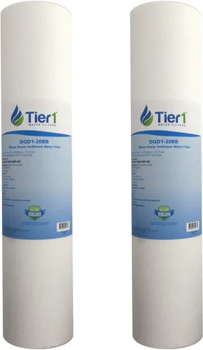 Miniatura 13 de Tier1 Filtro de agua de 1 micrón de 20 x 4.5 pulgadas Cartucho de polipropileno hilado para toda la casa Reemplazo para Pentek DGD-2501-20