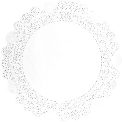Miniatura 25 de 250 piezas de papel redondo de encaje de 3.5 pulgadas de alta calidad, sin polvo, corte limpio, diseño simple: fiesta/regalo/para tartas/decoración