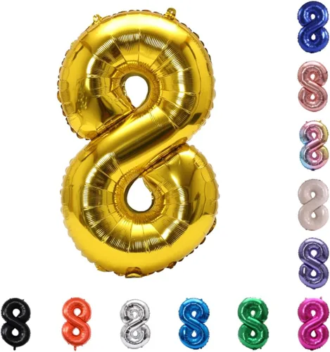 Miniatura 84 de YPSelected Globo grande de 32 pulgadas de helio con números 0-9 de papel de aluminio azul para cumpleaños, bodas y fiestas (Azul, 3)