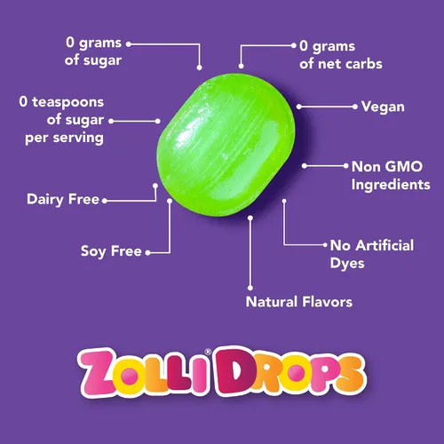 Miniatura 5 de Zollipops Gotas de Menta Veganas 3oz - Golosinas Dentalmente Amigables con Xilitol para una Indulgencia Sin Culpa y Aliento Fresco (Paquete de 2)