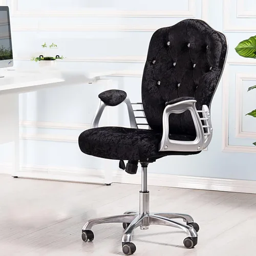 Miniatura 17 de QQXX Silla de oficina en casa, silla ergonómica de escritorio, silla de computadora con soporte lumbar, reposabrazos, silla ejecutiva giratoria