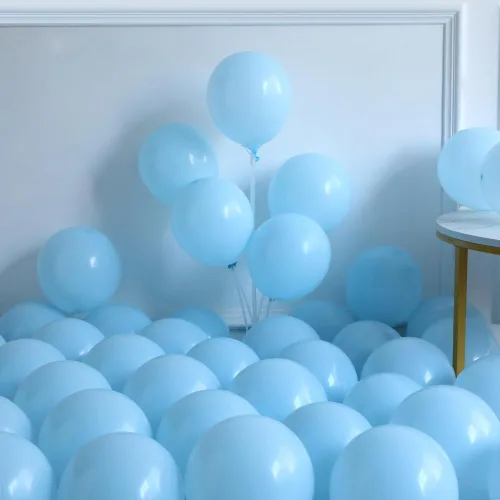 Miniatura 4 de Kit de Guirnalda de Arco de 140 Globos de Hielo y Nieve, Globos de Látex Azul, Plateado y Blanco con Globo de Copo de Nieve de Aluminio Transparente
