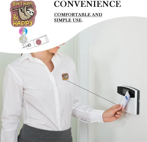 Miniatura 4 de Carrete de insignia para enfermera, lindo soporte retráctil con clip de identificación para enfermera, accesorios para el trabajo, divertidos