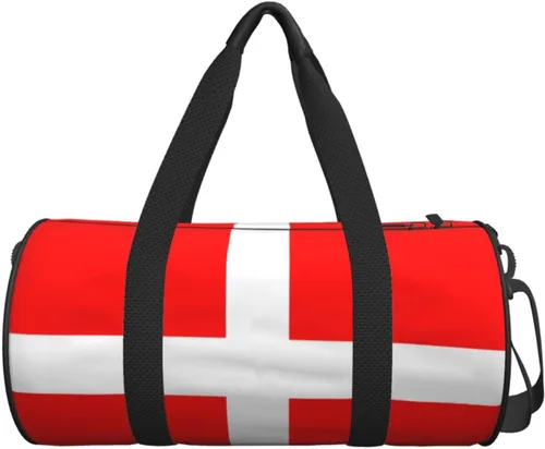Miniatura 2 de CARRDKDK Bolsa cilíndrica de viaje de gran capacidad, bonita bolsa de deporte de gimnasio que puede sostener zapatos para mujeres y hombres, bolsa