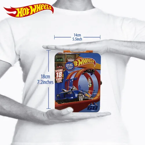 Miniatura 9 de Hot Wheels Bolsa de metal para automóvil a escala 1:64, 18 juguetes de almacenamiento y organizador, regalo para coleccionistas, niños a partir de 3