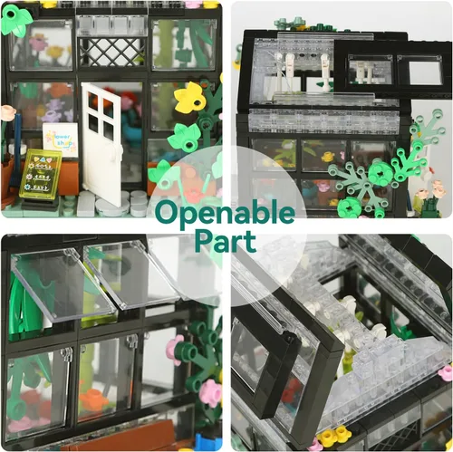 Miniatura 4 de QLT QIAOLETONG Juego de construcción de casa de flores, compatible con Lego Flowers House crea elegancia y ambiente cálido, con hermosa caja