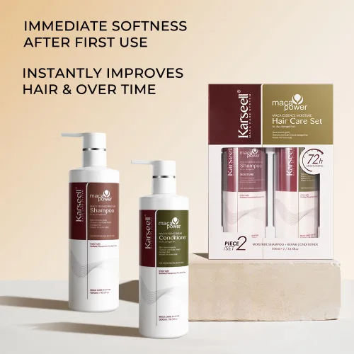 Miniatura 8 de Karseell Juego de champú y acondicionador de tratamiento capilar con colágeno para cabello seco dañado, todo tipo de cabello, 16.9 floz + 16.9 floz