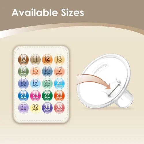 Miniatura 10 de Maymom MyFit - Protector de pecho grande con diseño de dos piezas de 1.102 in para extractores de leche Medela; ideal para brasier manos libres;