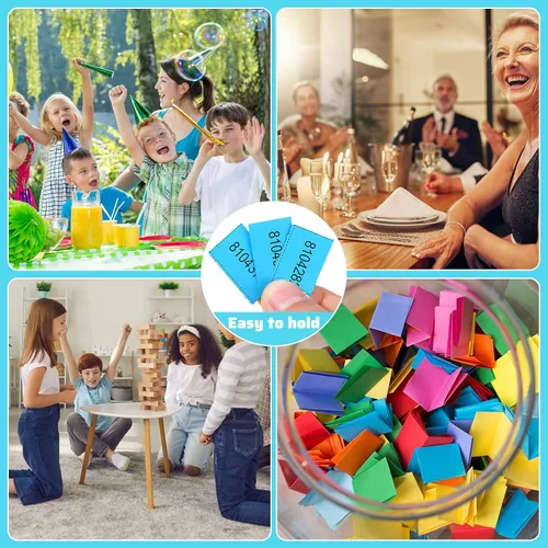 Miniatura 6 de Kosiz 504 hojas de boletos de subasta de rifas con 10 números de oferta para rifas silenciosas de 10 números de oferta, subasta de canastas, eventos