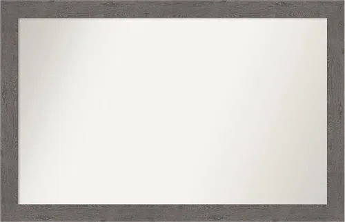 Miniatura 205 de Amanti Art Espejo de baño gris para sobre el fregadero, 31 x 48 pulgadas, espejo de tocador rectangular estrecho de color gris, marco de madera