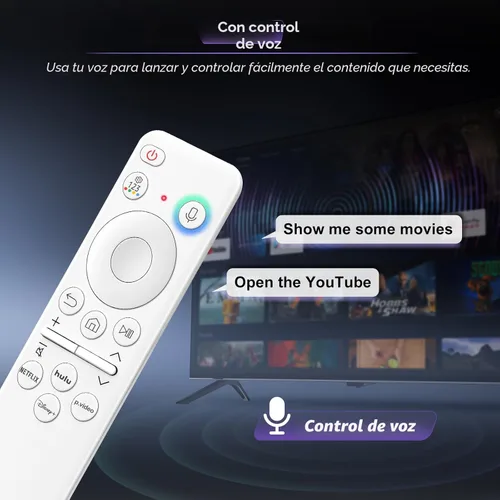 Miniatura 5 de Control remoto recargable con voz para Samsung - Control remoto inteligente para TV, reemplazo compatible para televisores inteligentes Samsung