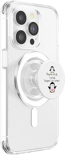 Miniatura 3 de Penguin Can't Fly I Can't Fly Therefore I Am A Penguin Lover PopSockets MagSafe PopGrip para iPhone