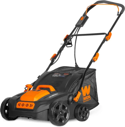 Miniatura 12 de WEN DT1516 - Desbrozadora y escarificador eléctrico de 15 amperios de 16 pulgadas 2 en 1 con bolsa de recolección, color negro