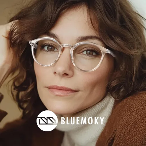 Miniatura 8 de BLUEMOKY Gafas de lectura para hombres y mujeres: Gafas clásicas redondas con filtro de luz azul - Gafas de lectura para computadora C02
