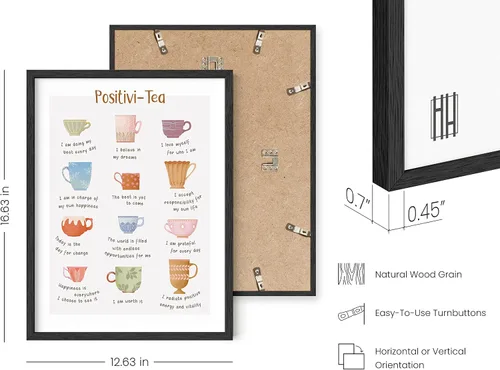 Miniatura 3 de HAUS AND HUES Decoración de pared con citas positivas enmarcadas, arte de pared inspirador para niños, salud mental, aliento, motivacional