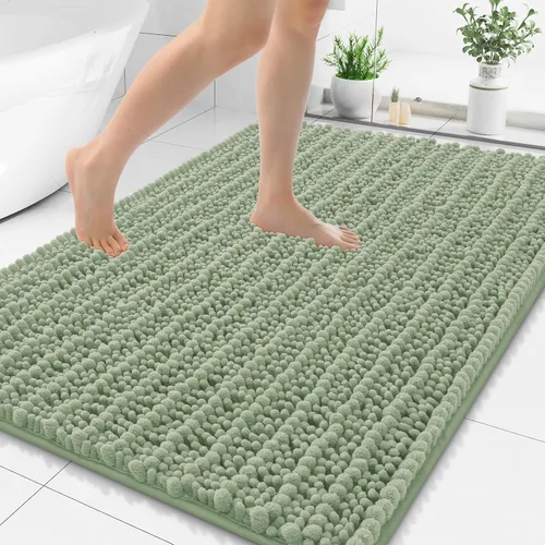 Miniatura 171 de Smiry Alfombras de Baño 24x16 pulgadas, Alfombras de Baño de Chenilla Extra Suaves y Absorbentes, Respaldo de Goma Antideslizante, Lavable a Máquina