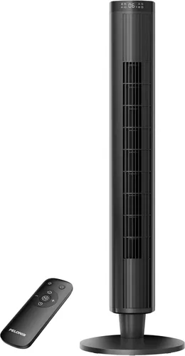 Miniatura 2 de PELONIS - Ventilador de torre de 42 pulgadas para dormitorio – 26 pies/s, ventilador de torre oscilante de 90° con control remoto, pantalla LED