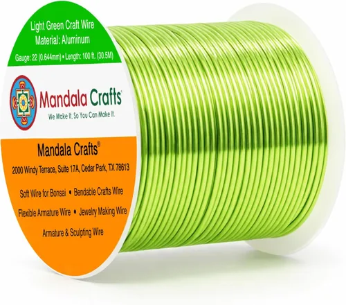 Miniatura 190 de Mandala Crafts - Alambre de aluminio anodizado de 8 calibre para hacer joyas - 9.75 m de alambre flexible negro colorido - Flexible para bonsái