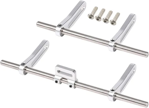 Miniatura 11 de AMK Ajustable Escala 1/10 Montaje de parachoques delantero trasero, juego de parachoques de metal completo para RC Crawler Body LCG Chassis Axial