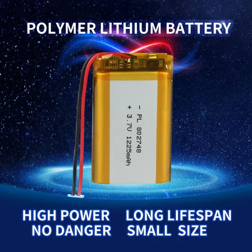 Miniatura 5 de YDL 3.7V 1225mAh 802748 Lipo batería recargable de iones de polímero de litio con conector PH2.0.000 in JST