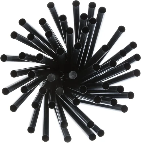 Miniatura 2 de Perfect Stix Pajitas gigantes de plástico negro sin envolver. 7.75 pulgadas x 0.23 pulgadas de diámetro. Paquete de 500