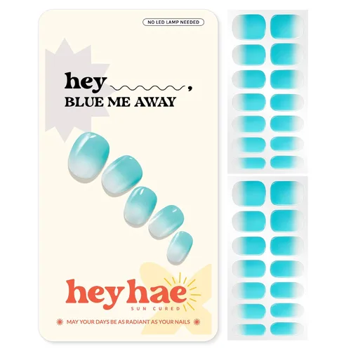 Miniatura 25 de Heyhae Paquete surtido de tiras de uñas de gel semicuradas (paquete de 4) No necesita lámpara LED Fácil de aplicar y quitar, calidad de salón