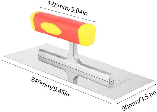 Miniatura 7 de Asixx - Paleta de albañilería profesional, para baldosas de enlucido, herramienta de enlucido para enlucido, raspado, albañil, pintor (9.449 in)