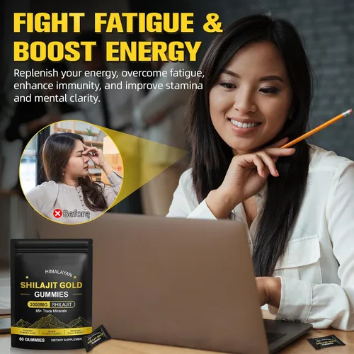 Miniatura 8 de Shilajit - Gomitas para hombres y mujeres, puras y naturales de oro del Himalaya Shilajit que aumentan la energía, apoyo inmunológico y ayuda a