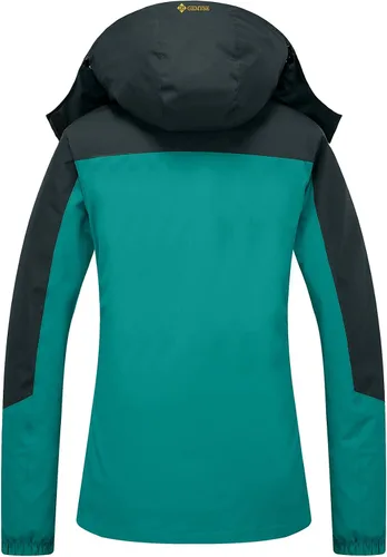 Miniatura 2 de GEMYSE Chaqueta de esquí impermeable 3 en 1 para mujer, con forro acolchado, abrigo de invierno aislado