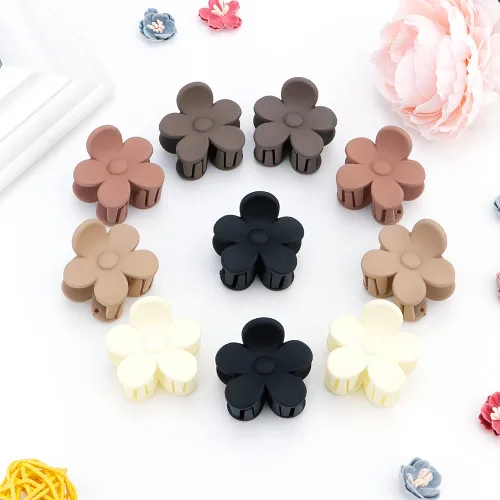 Miniatura 7 de ATODEN Accesorios para el cabello de flores pequeñas: 10 pinzas de garra de margarita, pinzas de mandíbula mate de 1.6 pulgadas para cabello grueso