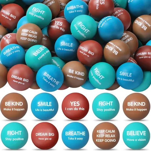 Miniatura 12 de Liliful 48 bolas motivacionales para el estrés, bolas inspiradoras a granel para adultos, alivio de la ansiedad, juguetes para la ansiedad, regalos