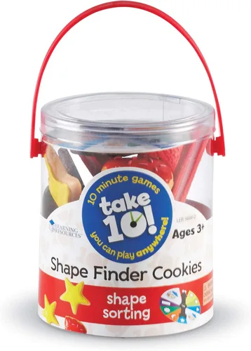 Miniatura 3 de Learning Resources Toma 10 galletas de búsqueda de formas, habilidades de vocabulario temprano, habilidades motoras gruesas y finas, a partir de 3