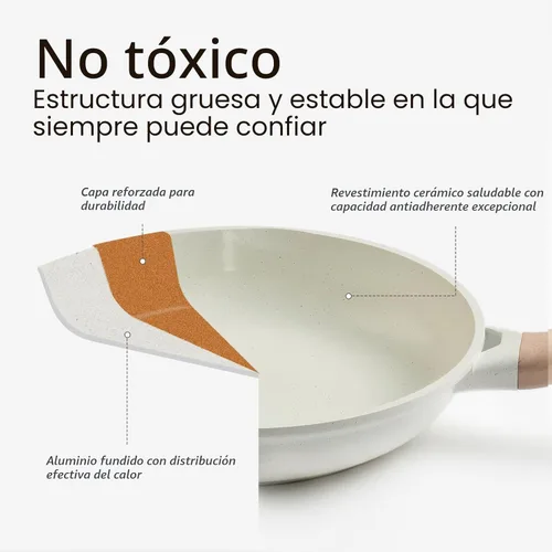 Miniatura 2 de Juego de ollas y sartenes antiadherentes, no tóxicos, 22 piezas de utensilios de cocina de cerámica, ollas y sartenes antiadherentes con tapa