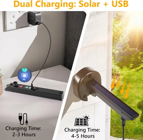 Miniatura 3 de Luces solares de granero para exteriores, apliques de pared para exteriores de atardecer a amanecer, 3 modos de iluminación con sensor