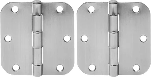 Miniatura 7 de Amazon Basics Bisagras redondeadas para puerta interior de radio 5/8, paquete de 18, bronce aceitado, 3.5 x 3.5 pulgadas Bronce frotado con aceite
