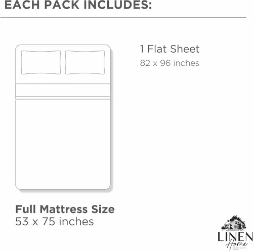 Miniatura 5 de Sábanas de 100% algodón percal, tamaño matrimonial, 1 sábana encimera, ropa de cama fresca, resistente y transpirable, celeste