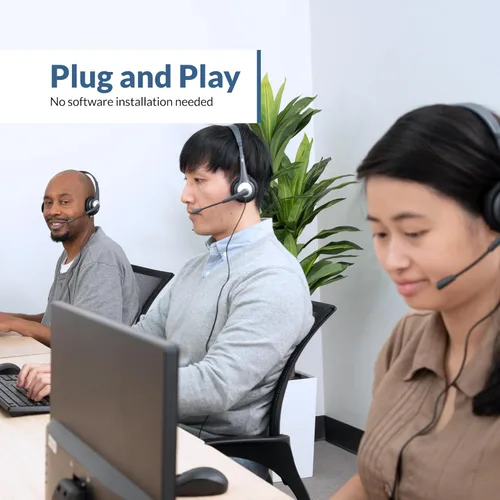 Miniatura 4 de Cyber Acoustics Auriculares estéreo (AC-204), estéreo de 0.138 in y adaptador Y, hogar, aula escolar K12 y educación