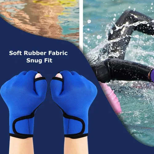 Miniatura 8 de 1 Pair Swimming Gloves Aquatic Swim Training Gloves Neoprene Webbed Gloves Fitness Water Resistance Glove for Men Women Children Unisex