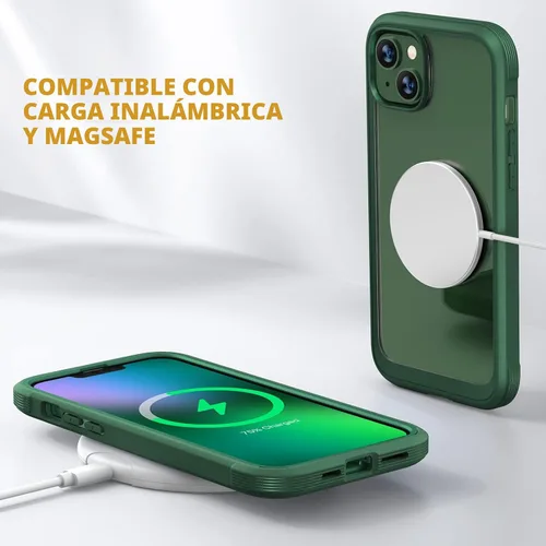 Miniatura 5 de Diaclara - Funda diseñada para iPhone 13, carcasa resistente de cuerpo completo con protector de pantalla integrado sensible al tacto, antiarañazos