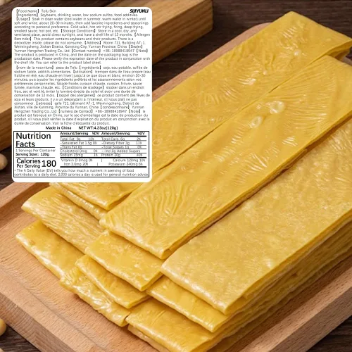 Miniatura 6 de SIJIYUNLI -Piel de tofu 120g/4.23oz Soja seca, entusiasta vegetariano, adecuado para ensalada fría o olla caliente, ingredientes de barra picante
