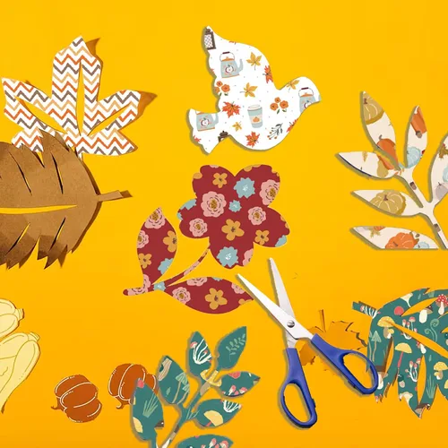 Miniatura 5 de Bloc de papel para álbum de recortes de 6 x 6 pulgadas, diseño de otoño de una sola cara, con temática de Acción de Gracias, paquete de 24 hojas