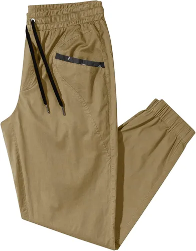 Miniatura 3 de JMIERR Pantalones deportivos de moda para hombre, pantalones cargo de sarga de algodón casuales con cordón