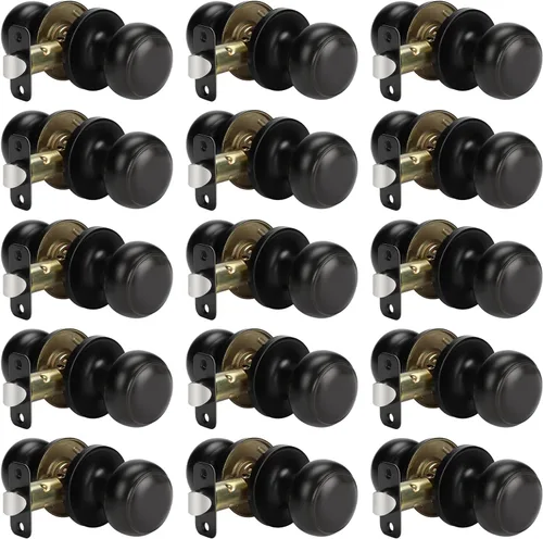 Miniatura 65 de Goldenwarm - Perillas interiores de puerta de bronce aceitado, perillas para puerta de dormitorio, pomo de puerta de bronce con privacidad, perilla