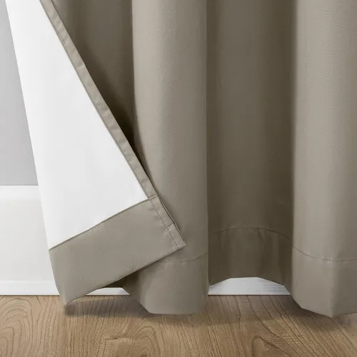 Miniatura 5 de Sun Zero Cyrus - Par de paneles de cortinas térmicas 100 % opacas con ojales, 40 x 96 pulgadas Beige piedra