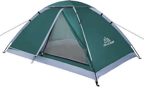JELUCAMP Tiendas de campaña tipo domo para 1/2/4/5/6 personas para camping, tienda de campaña ligera portátil para mochileros, pequeña y fácil de